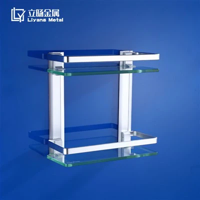 Estante de vidrio doble